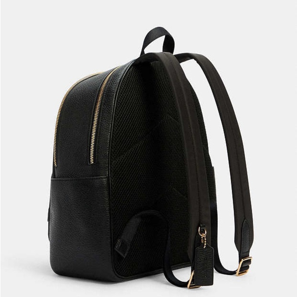 Coach Black Leather Large Court Backpack - Picture 7 of 7